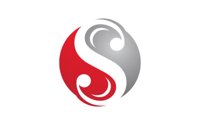 S letter logo template. Vector illustration. V8