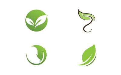 Шаблон логотипу Nature Leaf Vector Illustration V15