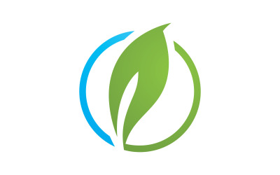 Шаблон логотипу Nature Leaf Vector Illustration V9