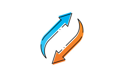 Šablona loga šipky Vector V4