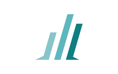 Sjabloon voor bedrijfsfinanciën Logo. Vector illustratie. V3