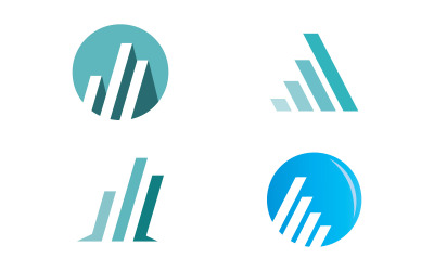 Sjabloon voor bedrijfsfinanciën Logo. Vector illustratie. V7