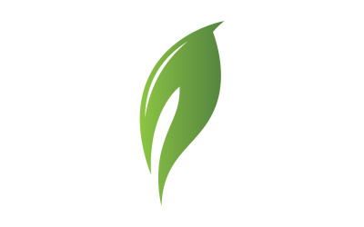 Szablon Logo Liść Natura Ilustracja Wektorowa V5