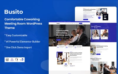 Busito - Confortevole tema WordPress per la sala riunioni di coworking