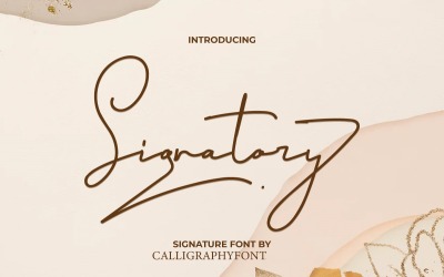 Carattere scritto a mano firmatario
