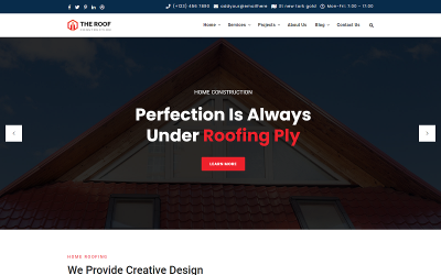 房屋屋顶维修服务 HTML 模板