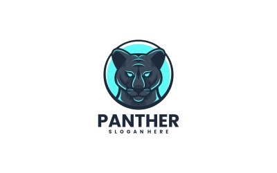 Logotipo de la mascota simple de la pantera