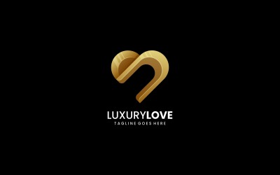 Logotipo degradado de amor de lujo