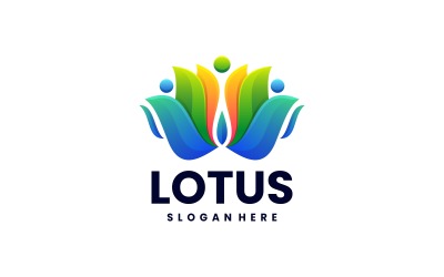 Lotus Gradient Kolorowe Logo Design
