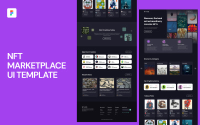 Modèle d'interface utilisateur NFT Marketplace