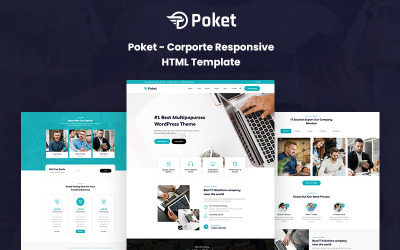 Poket - Plantilla de sitio web corporativo receptivo