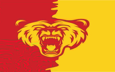 Bärenkopf-Vektor-Logo-Vorlage (Maskottchen)