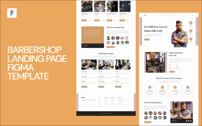 Friseursalon Landing Page Figma Vorlage