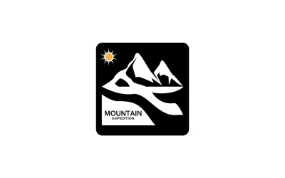 Ilustração de modelo de vetor de logotipo de montanha 14