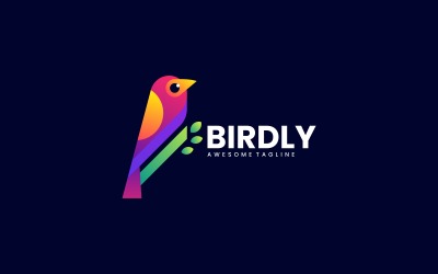Kuş Gradyan Renkli Logo Vol.2