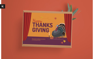 Mall för gratulationskort för Thanksgiving