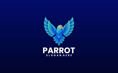 Stil des Papagei-Logos mit Farbverlauf 1