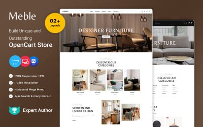 Meble: el tema receptivo de OpenCart para muebles, decoración del hogar e interiores