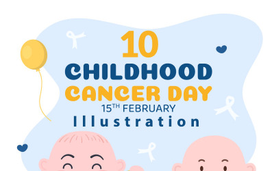 10 Międzynarodowy Dzień Raka Dziecięcego Ilustracja