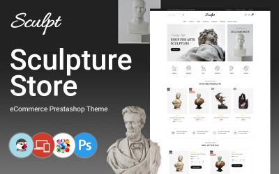 Sculpt - тема Prestashop магазина ручной работы, искусства и галереи