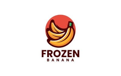 Bevroren Banaan Eenvoudig Logo