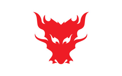 Drachenkopf-Logo-Vorlage. Vektor-Illustration. V2