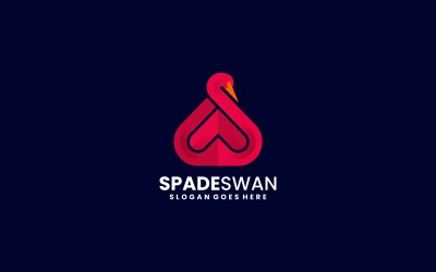 Estilo de logotipo gradiente Spade Swan