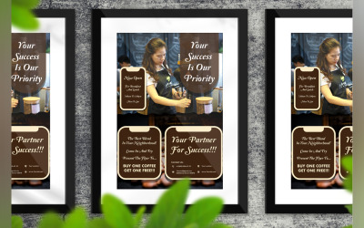 Kaffee-Flyer-Design-Vorlage