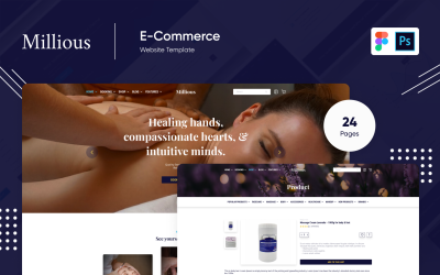 Millious Deux | Modèle de spa et salon de beauté Figma et Photoshop