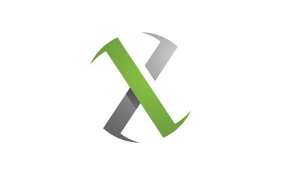 Modèle de logo de lettre X. Illustration vectorielle. V5