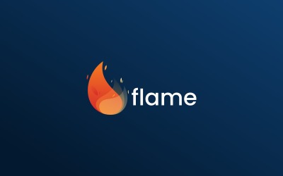 Stil des Logos mit Flammenverlauf 2