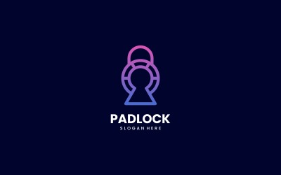 Visací zámek Line Art Gradient Logo