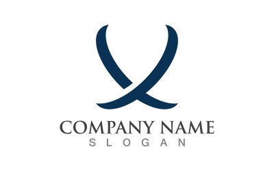 X letter logo template. Vector illustration. V2