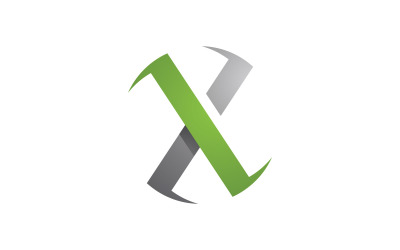 X лист шаблон логотип. Векторні ілюстрації. V5