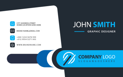 Carte de visite professionnelle moderne PSD