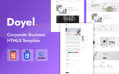 Doyel – Vállalati minimális HTML5 sablon