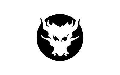 Dragon Head logo template. Vector illustration. V10