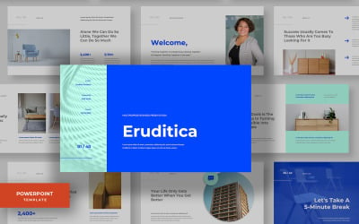 Eruditica - Minimalistisk PowerPoint-mall för företagsföretag