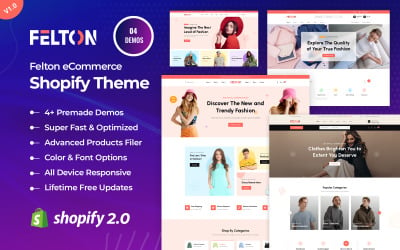 Felton - Tema Shopify para comércio eletrônico de moda