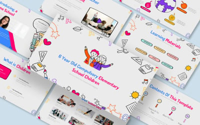 Plantilla de diapositivas de Google para presentación de estudio para niños