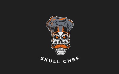 Skull Chef Logo Graphic Template