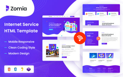 Zomia - Szablon HTML5 dostawcy usług internetowych i usług internetowych