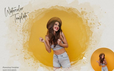 Watercolor Photoshop Template