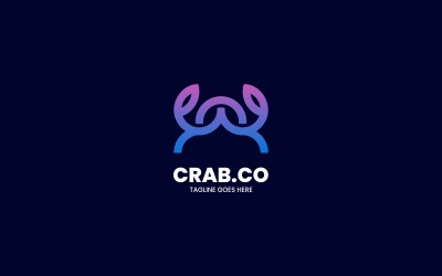 Crab Line Art Logo Design