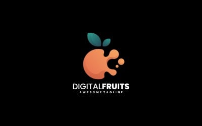 Digital Fruit Gradient Logo