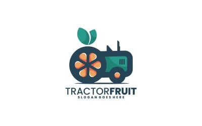 Logo semplice della frutta del trattore