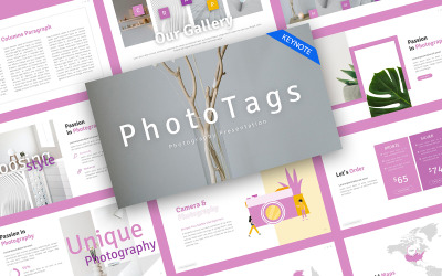 PhotoTags Photography Minimalist Keynote Template