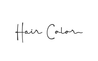 Police d&amp;#39;écriture manuscrite de couleur de cheveux