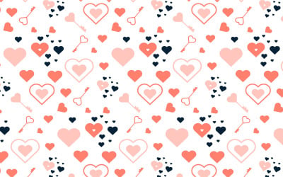 Abstract love pattern decoration vector design