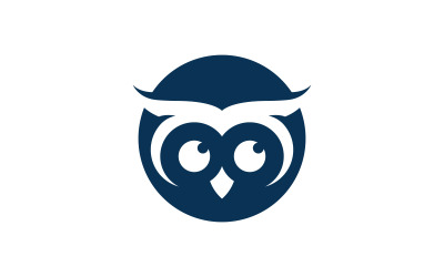 Baykuş logo şablonu. Vektör Çizim V7